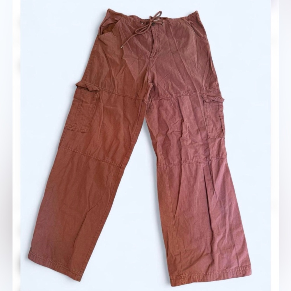 RSQ Women's Wide Leg Cargo Pants in Rust